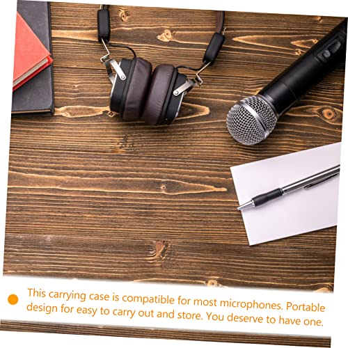 Vaguelly Protective Microphone Case Portable Mic Carrying Bag with Comfortable Handle Small Storage Box for Microphones and Speakers