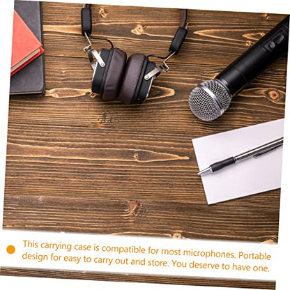 Vaguelly Protective Microphone Case Portable Mic Carrying Bag with Comfortable Handle Small Storage Box for Microphones and Speakers