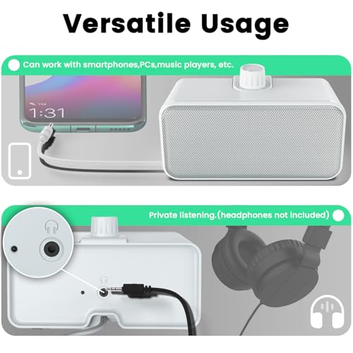 ANSTEN Wired Speakers for TV No Delay, Clear Voice TV Speakers Wired | 5M Long Cord, Personal Speaker with Headphone Jack, Easy Operation, TV Speakers for Hard of Hearing and Seniors