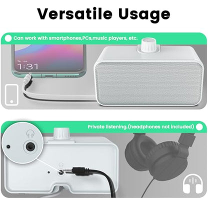 ANSTEN Wired Speakers for TV No Delay, Clear Voice TV Speakers Wired | 5M Long Cord, Personal Speaker with Headphone Jack, Easy Operation, TV Speakers for Hard of Hearing and Seniors