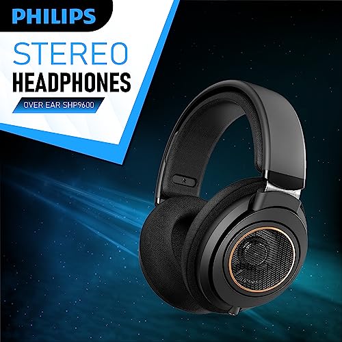 Philips Open Back Wired Headphones - Cushioned Over Ear Headphones with Adjustable Headband for Ultimate Comfort and Superior Sound Quality, Plugs into TV, Stereo or PC, Ideal for Podcasts or Music - style: Performance Audio | SHP9600
