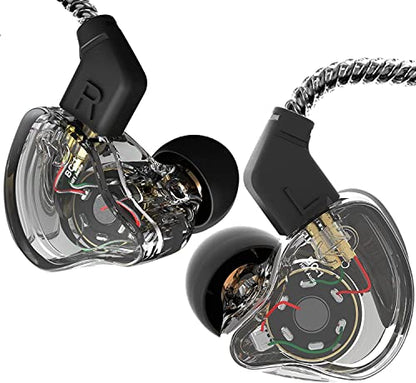CCZ Melody in Ear Monitor, Dynamic Hybrid Dual Driver in Ear Earphones 1BA+1DD HiFi Wired Headphones Musicians IEM Upgrade Deep Bass Suitable for Bass Vocals Pop Folk ACG (No MIC, Transparent)… | 1BA+1DD HiFi Wired Headphones Musicians IEM Upgrade Deep Ba