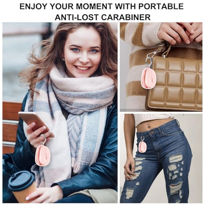 Aircawin for Bose Ultra Open Earbuds Case Clear 2024,Full Protective Shockproof Soft Transparent TPU Cover for Bose Open Ear Wireless Earbud Headphone Accessories with Carabiner and Cleaning Pen-Pink - color: Clear Pink