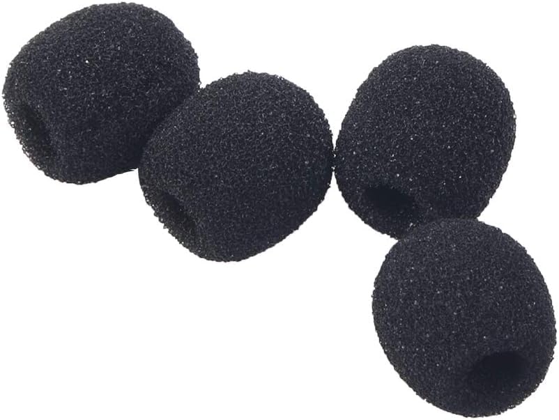 12 PCS Lavalier Microphone Windscreen Foam Cover Lapel Mic Mini Windscreen Cover, Mini Size Foam Windscreen Cover Lapel Microphone Replacement Kit(7mm/0.27" diameter) - size: 0.28inch diameter for normal lavalier microphone