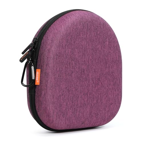 Purple Hard Shell Headphone Case, Durable Zipper Travel Carrying Pouch Bag | Compatible with Sony WH-CH520/CH720N, JBL Tune 510BT/720BT/520BT/770NC, Soundcore Q20/Q30, Jlab Headphones - color: Grape-Purple