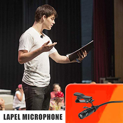 Lavalier Microphone Lapel Microphone Compatible with AKG Samson Wireless Transmitter - Unidirectional Condenser Mic - Mini XLR TA3F Plug - size: Mini XLR TA3F Plug for AKG Only