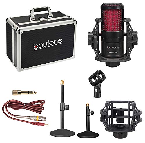 Boytone, Professional Cardioid Studio Recording Mic 25mm Diaphragm USB Microphone Streaming Vocal Recording, Podcasting Condenser Microphone for PC and Mac, Quality Sound (BT-72SM)