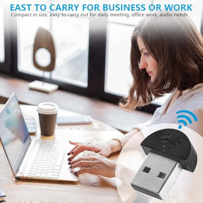 KISEER 2 Pcs USB 2.0 Mini Microphone, Laptop/Desktop PC Plug and Play for Skype, MSN, Yahoo Recording, YouTube, Google Voice Search and Games - size: 1.0*0.2 inch