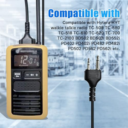 Two Way Radio Small Earmuff One-sided Headband Headphone Walkie Talkie Ear Piece Earpiece Over-ear Headset Boom Mic Microphone for Midland t51x3vp3 x-talker biztalk br200 br180a br200x6bgc gxt lxt
