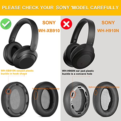 Defean Blue Earpads for Sony WH-XB910 XB910N(NO fit WH-H910N) | Replacement Ear Cushions for Sony WH-XB910 XB910N Headphones,High-Density Noise Cancelling Foam - color: Blue