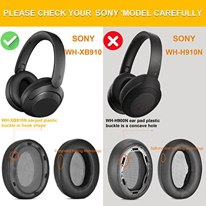 Defean Blue Earpads for Sony WH-XB910 XB910N(NO fit WH-H910N) | Replacement Ear Cushions for Sony WH-XB910 XB910N Headphones,High-Density Noise Cancelling Foam - color: Blue