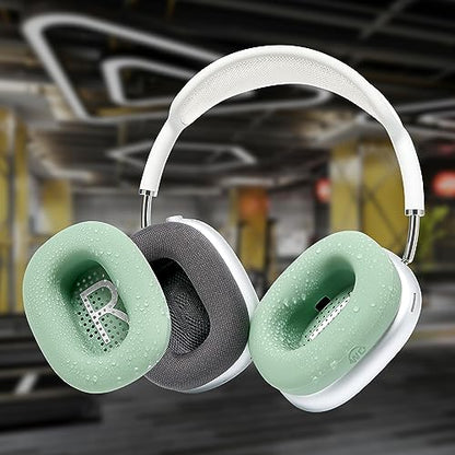 WC SweatZ Max - Patented Silicone Sweat Covers for AirPods Max 1 | Made by Wicked Cushions | (Does Not Fit AirPods Max 2). Sweatproof, Full Earpad Protection | Green - color: Green