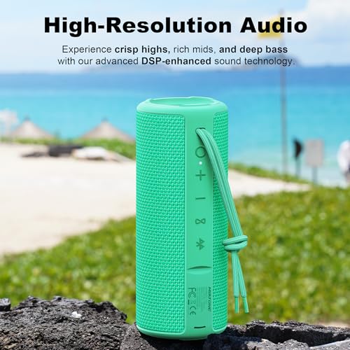 MIATONE Boombox Portable Bluetooth Speaker Gifts for Women Men - Green - color: Green
