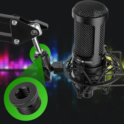 Mic Stand Adapter 5/8 Female to 3/8 Male and 3/8 Female to 5/8 Male Screw Adapter Thread for Microphone Stand Mount to Camera Tripod Adapter 2 Pack - size: 3/8 Kit