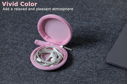 Ginsco Mini-Portable Hard Shell Earbuds Case for Apple EarPods Headphones USB-C Wired Ear Buds/Skullcandy Jib Wired Earbuds, Travel Case for Earphones Earplugs (2, Pink) - color: Pink