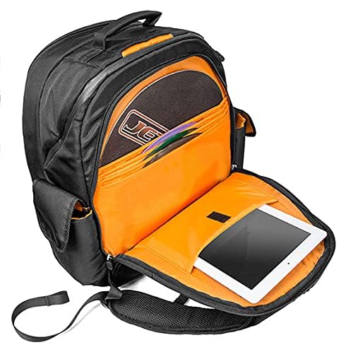 Prime DJ Backpack for DVS, Mobile, or Club Gigs, Bag Carry Mixers S9, 62, etc., Laptop, Stand, Tablet, Headphone, Vinyl Records, USB Mobile Devices, Needle Case, Cables, Microphone & More