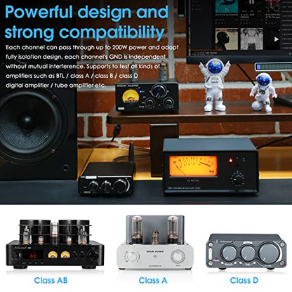 Douk Audio VU102 2 Zone Speaker Selector Box Amplifier Switch with VU Meter and Remote Control for Home Stereo System Studio Sound Comparison
