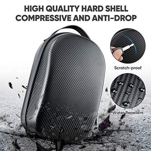 sarlar Carrying Case for Meta Quest 3S/Quest 3/Quest 2 VR Headset, Controller, Original Head Strap, Carbon Fiber Hard Shell Pouch with Lightweight Portable Protection for Travel Storage