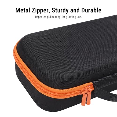 Hard Shell Dual Microphone Case - Protective Carrying Case Shockproof Travel Bag for 2 Wireless Mics, Padded Handheld Mic Storage with Handle, Mesh Pockets