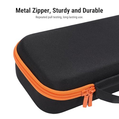 Hard Shell Dual Microphone Case - Protective Carrying Case Shockproof Travel Bag for 2 Wireless Mics, Padded Handheld Mic Storage with Handle, Mesh Pockets