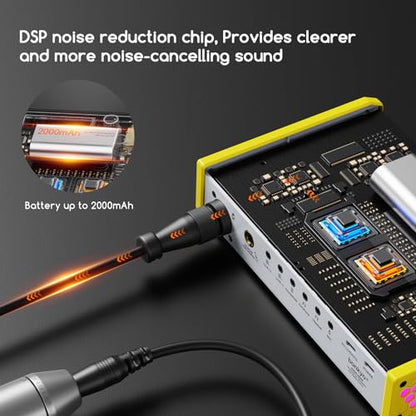 Z10 Live Sound Card, Professional Audio Mixer, Voice Changer & Noise Reduction, Metal Body & Color Screen, 2000mAh Battery, Adjustable Lighting Effects, DJ Mixer for Gaming/Podcasting/Karaoke