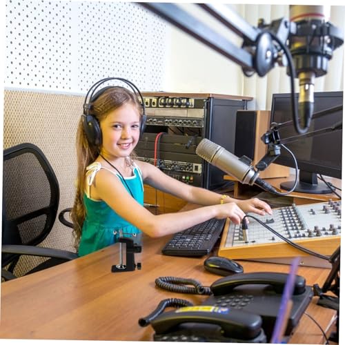 Mikinona Metal Base Boom Arm for Live Streaming Compact Design for Organized Workstation High Load Capacity for Various Microphones