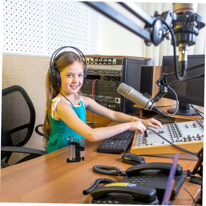 Mikinona Metal Base Boom Arm for Live Streaming Compact Design for Organized Workstation High Load Capacity for Various Microphones
