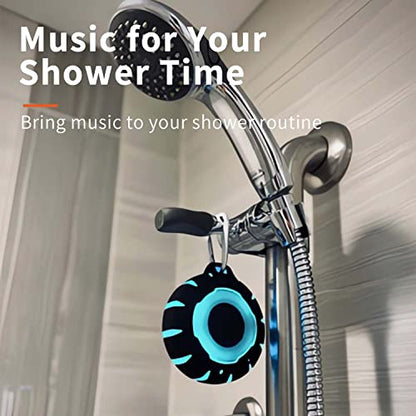 HEYSONG Waterproof Shower Bluetooth Speaker, Durable & Portable with Clear Sound, Ideal for Shower, Pool, Beach & Kayaking – Great Gift for All Ages - color: Black