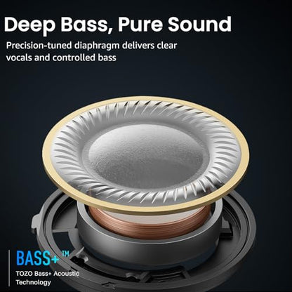 TOZO A1 Wireless Earbuds Bluetooth 5.3 Light Weight in Ear Headphones | IPX5 Waterproof, 2 Mics for AI Calls, Immersive Premium Sound Bass Ear buds with Charging Case, 32 Presets EQ via TOZO App - color: Orange