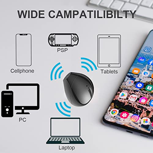 Mini Bluetooth Earpiece Wireless, Single Bluetooth Earbuds with Charging Case 6 Hrs Playtime, Headset Hands-Free with Microphone for iOS Android Smart Phones Voice Calls PC (Single-Black) - color: Single-Black