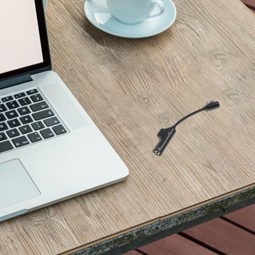 Type-c to 3. 5mm Audio Adapter with Charging Port, USB C to 3. 5mm Dual Headphone and Charging Adapter Cable Splitter Black 4. 72 Inch