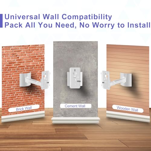 2 Pack Speaker Wall Mount Brackets for Bose UB-20, UB-20 Series II, Wall Mount Ceiling Bracket for Lifestyle 600 ST535 ST525 ST520 535III 525III CM520 SoundTouch JC-II AM6-V AM10-V AM10IV-White - color: White