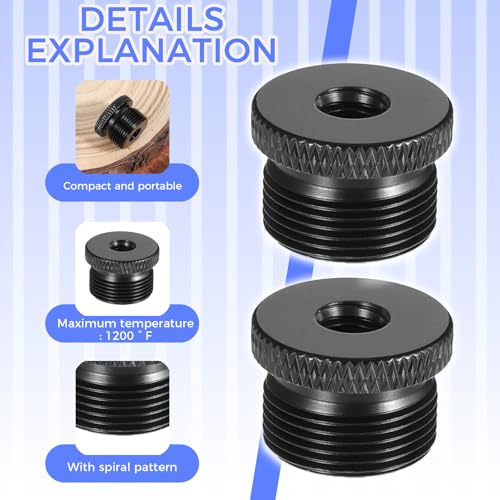 4 Pcs Mic Stand Adapter 1/4 Female to 5/8 Male Screw Adapter Thread，Aluminum Alloy Screw Adapter for Microphone Mount to Camera Tripod