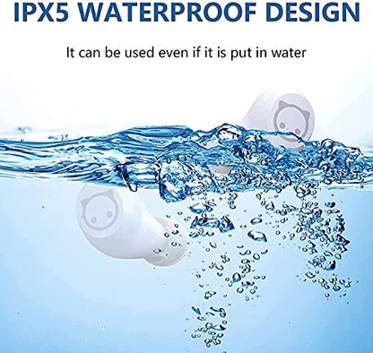 Kids Wireless Earbuds Cute Panda Bluetooth Earbuds with mic Charging Case 36H Playtime 3D Stereo Headphones IPX6 Waterproof Sport in-Ear Headphones for Kids Adult - color: K62-W