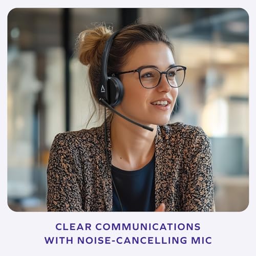 CREATIVE HS-230 USB & 3.5mm On-Ear Headset with Noise Cancelling Microphone, Built-in Mute/Volume Control, Plug and Play for Video Conferencing