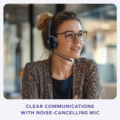 CREATIVE HS-230 USB & 3.5mm On-Ear Headset with Noise Cancelling Microphone, Built-in Mute/Volume Control, Plug and Play for Video Conferencing
