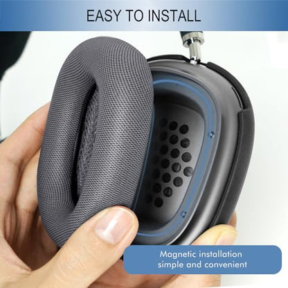 GEVO Upgraded Ear Cushions Replacement Earpads for AirPods Max 1 & 2 Headphones, Protein Leather Ear Pads Ear Covers Cups with Memory Foam and Magnet for AirPods Max 1 & 2 (Space Gray) - color: Space Gray