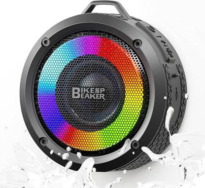 Bluetooth Shower Speaker with Light, Enhanced bass, Upgraded Portable Shower Speakers, Dual bass Driver, 12H Playtime