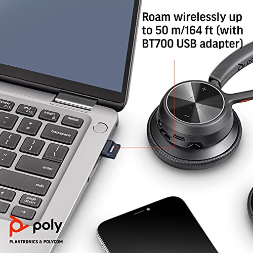 Poly Voyager 4320 UC Wireless Headset with Charge Stand USB-C 21847901, Refurbished