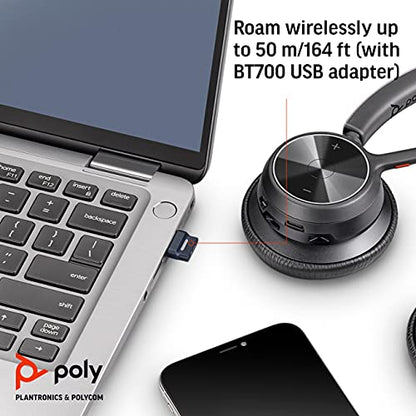 Poly Voyager 4320 UC Wireless Headset with Charge Stand USB-C 21847901, Refurbished