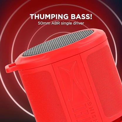 Altec Lansing HydraMicro - Waterproof Bluetooth Speaker, Lightweight & Portable Speaker for Travel & Outdoor Use, Red - color: Red, style: HydraMicro
