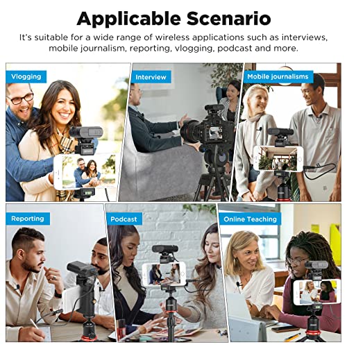 BOYA 2.4GHz Wireless Lavalier Microphone System WM4 PRO K2 Mini Lapel Clip on Mic for Smartphone Canon Nikon Sony DSLR Camera iOS for vlog Live Streaming Interview Commentary Record Dual TXS & One RX - size: BY-WM4 PRO K2