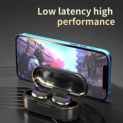 Wireless V5.3 Bluetooth Earbuds Compatible with Redmi Note 12 Pro Updated Micro Thin Case Quad Mic 8D Bass IPX7 Waterproof/Sweatproof