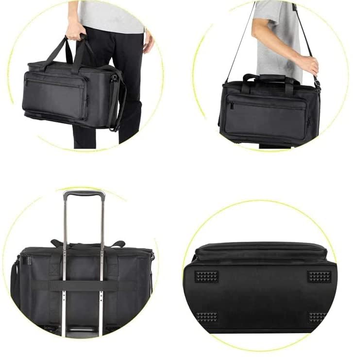 DJ Gig Bag for Music Equipment, Cables, Laptops, and Gear – DJ Equipment Bag with Shoulder Strap and Trolley Strap for Travel - Complete with Accessories Organizer Travel Case
