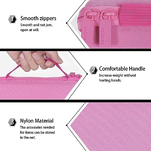 co2CREA Hard Case for BolaButty X-GO C27C Bluetooth Speaker Speaker,Pink | Travel Protective Storage Bag with Mesh Pocket & Handle, Shockproof EVA Shell and Soft Lining - color: Pink