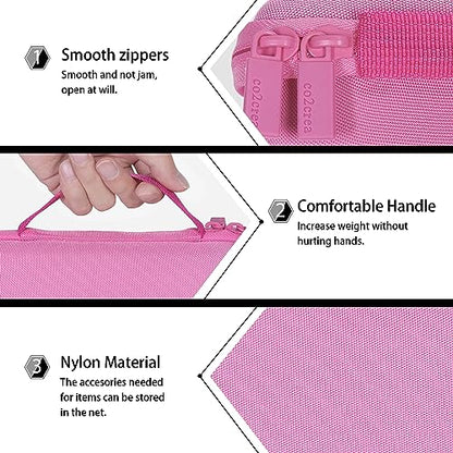 co2CREA Hard Case for BolaButty X-GO C27C Bluetooth Speaker Speaker,Pink | Travel Protective Storage Bag with Mesh Pocket & Handle, Shockproof EVA Shell and Soft Lining - color: Pink