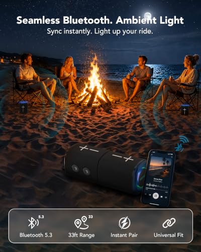 BOYISEN 2-in-1 Split Magnetic Golf Cart Speaker, Portable Bluetooth Speaker