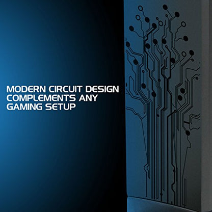 ENHANCE PC Gaming Headphone Holder - Desk Headphone Hanger Esports Headset Holder with Adjustable 360 Rotation, Under Desk Hook Clamp, Universal Fit - Built in Cable Clip Organizer - Black - color: Black