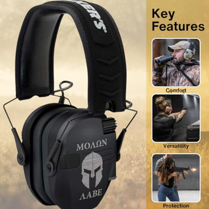 Walker's Razor Slim Electronic Earmuffs | Protective Case - color: Molon