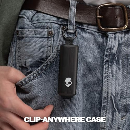 Skullcandy Dime 360 Wireless Earbuds with Clip-Anywhere Case - True Black | In-Ear Fit, Bluetooth, Noise Isolating, 28 Hours Battery, Microphone for iPhone Android, Easy Clip-On Design for Travel - color: True Black